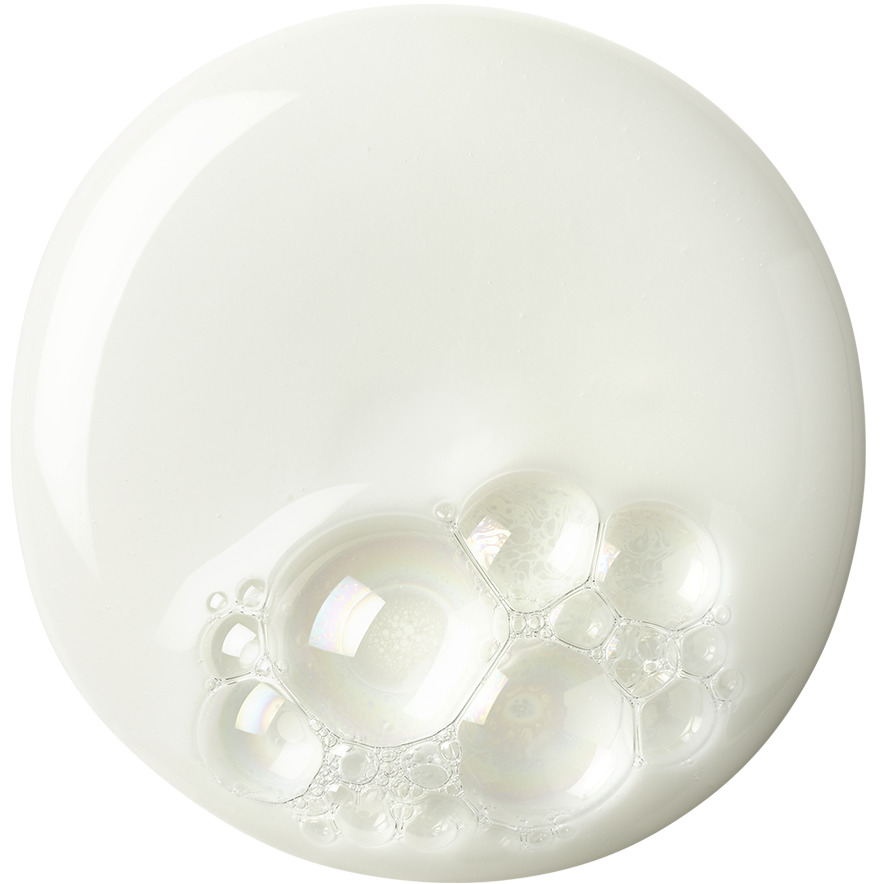 White foamy product texture swatch